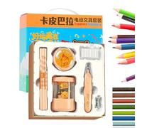 Electric Pencil Sharpener,Battery Operated Vacuum Eraser Kit | Capybara School Supplies Set, For Students, For Workplace, For Home, For Studio, For The