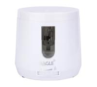 Electric Pencil Sharpener with Adjustable Sharpness - Dual Power Supply (USB & Battery), Fast and Precise Sharpening for Home, Office, and School Use (White)