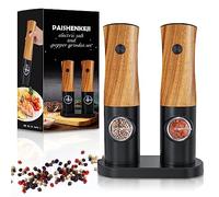 Electric Pepper Grinder Salt Mill: - Salt and Pepper Grinder with Ceramic Grind Portable Button Switch Battery Powered Salts Peppers Grinders Set Adjustable Coarseness Seasoning Mill