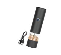 Electric Peppers Grinder Aluminum Alloy+ABS+PC+Stainless Steel Spices Mill Rechargeable Large Capacity for Kitchen