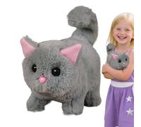 Electric Persian Cat, ABS Interactive Plush Toy STK | Robotic Tail Meowing 19 x 11 x 17 cm 180 g, This Electronic Walks And Nodds For Children, Boys, Girls And Entertainment For B