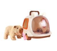 Electric Pet Animal Play Kit - Interactive Plush Robot Dog Cat Rabbit, Pretend Feeding Bottle and Comb, Kids Pet Care Simulation Toy | Travel Role Play Set for Bedroom Nursery Classroom