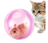 Electric Pet Ball, Rotating Cat Play Toy, Self Moving Roller with Touch Activation, Exercise Gadget, Interactive Spinner with Hamster Design, Kitty Entertainment for Indoor Outdoor Home Bedroom