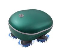 Electric Pet Massager for Dogs and Cats - Waterproof Handheld USB Rechargeable Cordless Head Massager With 96 Nodes, 4 Rotatable Heads for Back Massage (Green)