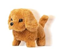 Electric Pet Puppy - Fabric Build Design Motion Activated Walking Figure Sound Enabled Robotic Companion Entertainment Play Partner Cognitive Stimulation | Indoor Enjoyment for Apartment Dorm