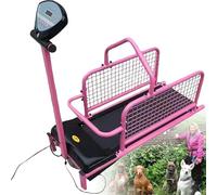 Electric Pet Treadmill with Safety Fence, Quiet Motor, and Adjustable Speeds for Indoor Exercise of Large and Small Dogs