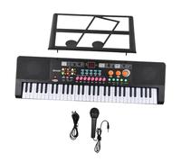 Electric Piano 61 Key Electronic Keyboard Piano Dual Speaker 16 Tones 10 Rhythms 6 Demo With Microphone And Music Score Stand