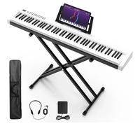 Electric Piano 88 Key Full Size Semi Weighted Electronic Keyboard Piano Set With Stand Built-In Speakers Electric Piano Keyboard