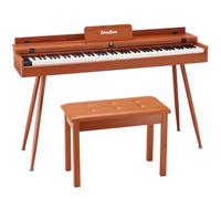 Electric Piano 88 Keys,Digital Piano Weighted For Beginner,Keyboard Piano,Include Piano bench,Power Adapter,Three Pedel,Manual User (Wood Color)
