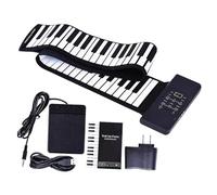 Electric Piano 88 Keys Electronic Piano MIDI &USB Charge Portable ABS Soft Silicone Flexible Keyboard With Horn And Pedal(Converter 1)