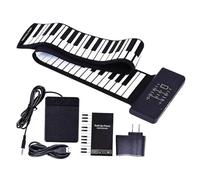 Electric Piano 88 Keys Electronic Piano MIDI &USB Charge Portable ABS Soft Silicone Flexible Keyboard With Horn And Pedal(Converter 3)