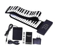 Electric Piano 88 Keys Electronic Piano MIDI &USB Charge Portable ABS Soft Silicone Flexible Keyboard With Horn And Pedal(Converter 2)
