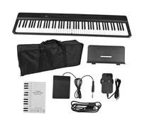 Electric Piano 88 Keys Folding Keyboard Piano Full Size Built-in Stereo Speakers Tremolo Function With Pedal Bag(UK)