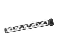 Electric Piano English Panel Hand Rolled Piano 88 Key Thickened Silicone MIDI Beginner Folding Electronic Keyboard(Converter 1)