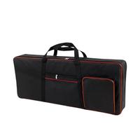 Electric Piano Gig Bag Electronic Organ Piano Cover Padded Case Keyboard Bag Instrument Protective Portable Anti Shock Waterproof 61 Keys(600D Black red)