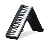 Electric Piano Keyboard, Folding 88 Key Semi-Weighted Digital Piano with Sustain Pedal & Music Stand, 600D Oxford Tote Bag, Bluetooth/MIDI, Recording/Playback, Ideal for Adult, Kids (Color : Black)