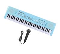 AWHAO Electric Piano Keyboard, Instrument Toy, 61 Keys, Digital Electronic Piano Keyboard for Indoor, Blue