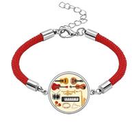Electric Piano tromb Guitar Music Lucky Red String Bracelet Rope Bracelet Handmade