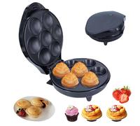 Electric Pie Maker, 1200W Double-Sided Heating, Nonstick Surface, LED Light, Cact Design for Quick Baking Cupcakes, Egg Tarts, Snac at Home