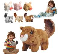 Electric Pig Plush Realistic Toy,2026 Interactive Crawling Piglet,Electronic Plush Piggy Toy with Wagging Tail&Twitching Nose&Oink,My Pet Pig That Acts Like a Real Pigs,Christmas Toys Gifts for Kids