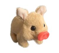 Electric Pig Plush Realistic Toy, 2026 New Interactive Crawling Piglet, Electronic Plush Piggy Toy with Wagging Tail & Twitching Nose & Oink, My Pet Pig That Acts Like a Real Pigs (C)