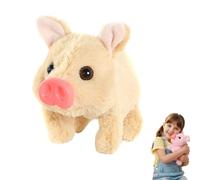 Electric Pig Plush Realistic Toy, Electronic Piggy Toy Piglet That Walks, Pig Oink Twitch Nose Wag Tail Animated, Interactive Electronic Pigs Stuffed Toys, Christmas Birthday Gifts (C1)