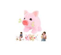 Electric Pig Plush Realistic Toy,Lifelike Animated Walking Pig PlushTo y,Interactive Crawling Piglet,Electronic Plush Piggy Toy with Wagging Tail & Twitching Nose & Oink Sounds,Gifts for Pets Lovers