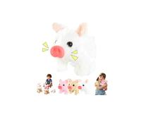 Electric Pig Plush Realistic Toy,Lifelike Animated Walking Pig PlushTo y,Interactive Crawling Piglet,Electronic Plush Piggy Toy with Wagging Tail & Twitching Nose & Oink Sounds,Gifts for Pets Lovers