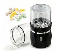Electric Pill Crusher with Safety Lock - Rechargeable, Waterproof & Quiet. Large Capacity for Seniors, Pets & Nursing Homes. Includes Pill Dispenser