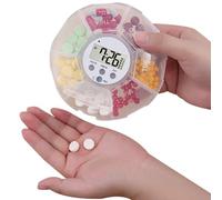 Electric Pill Dispenser | Medication Storage Case with Built-in Timer | 7 Compartments Voice Memory for Senior Care, Travel, Hospitals and EHPAD