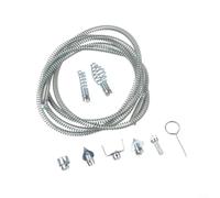 Electric Pipe Cleaner Spiral Flexible Steel Drain Rod with Interchangeable Heads - Kitchen Bathroom Use(A)
