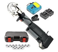 Electric Pipe Crimping Tool Kit with Automatic Operation, 10-300m㎡ Mold Range, Includes Batteries, Chargers, and Carrying Case for Professional Plumbing and Electrical Work