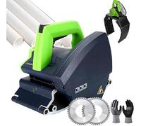 Electric Pipe Cutting Machine, Multifunctional Power Cutter with Precision Rail for Plastic and Metal Pipes