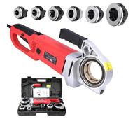 Electric Pipe Threader, 1/2-2" Industrial Pipe Threading Machine Kit with 6 Dies, Forward/Reverse, Dual Non-Slip Handles, for Metal Pipe Threading