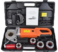 Electric Pipe Threader 2300W Heavy-Duty Portable Pipe Threading Machine with Copper Motor and 6 Heads - Hand-Held Power Drive Kit