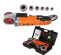 Electric Pipe Threader 2300w Industrial Pipe Threading Machine with 6 Dies, Manual Pipe Threading Kit Set and Carrying Case