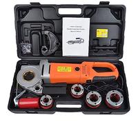 Electric Pipe Threader, 2300W Pipe Threading Machine, Heavy-Duty Hand-Held Power Drive Kit, Pipe Threader Machine Copper Motor, Portable Pipe Threader with 6 Dies 1/2"-2" and Carrying Case 6heads