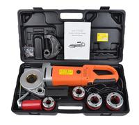 Electric Pipe Threader - Handheld Motorized Pipe Threading Machine with 4 Efficient Heads, Lightweight and Easy to Use