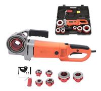 Electric Pipe Threader Kit, 2300W Portable Power Drive with Copper Motor with 6 Heads and Carrying Case, Handheld Tool for Gas, Galvanised Pipes