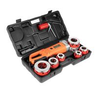Electric Pipe Threader Machine, 2300W Portable Galvanized Pipe Threading Tool Set with 6 Dies and Carrying Case