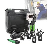 Electric Pipe Tube Expander Tool, Cordless Flaring Tool Kit for Copper, Aluminum, Brass Pipes - Includes 5 Clamps and 8 Collets for 1/4” to 3/4” Size