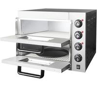 Electric Pizza Maker, Commercial Double Deck Oven with Stone Base, 3KW Timer for Home or Restaurant Use, Perfect for Delicious Homemade Pizzas