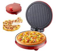 Electric Pizza Oven, 1000W Electric Pancake Maker with Non Stick Surface, Dual Heating Elements, Opens 180 Degrees, Electric Frying Pan for Making Pizzas, Arabic Bread, Quesadillas