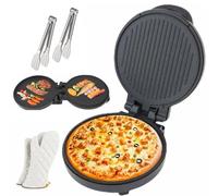 Electric Pizza Oven 1200W, Double-Sided Heating, 180 Degrees, Non-Stick, Fast Heating Multicooker for Home Kitchen, Indoor Use, Easy to Clean.