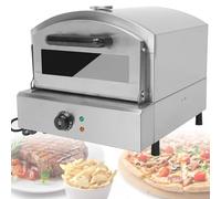 Electric Pizza Oven, 2000W Stainless Steel Commercial Toaster Oven, 360° Uniform Temperature for Perfect Pizza Baking and Cooking