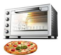 Electric Pizza Oven, Countertop Multifunctional 48L, 4 Layers, Independent Temperature Control for Home & Restaurant Cooking