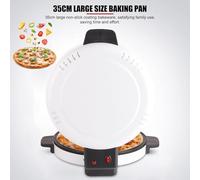 Electric Pizza Oven, Desktop Arabic Bread Machine, 12-inch Pizza and Crepe Manufacturer, Automatic Temperature Control, 250 ℃ Quick Heating,White
