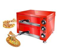 Electric Pizza Oven, Indoor 2-Layer Countertop Pizza Cooker with Adjustable Temperature & 60 Minutes Timer, Table Top Maker for Restaurant or Home