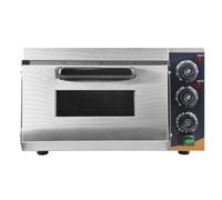 Electric Pizza Oven Maker, 40cm/16" Commercial Pizza Oven with Timer, 50-350°C Separately Controlled Thermostats Stainless Steel Pizza Maker Machine, 2000W