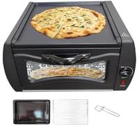 Electric Pizza Oven With Adjustable Temperature Control, Includes Baking Tray & Wire Rack, Perfect For Homemade Pizza, Bread, Flatbread & Roasting